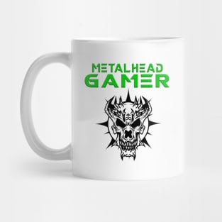 Metalhead Gamer Demon Skull Green Mug